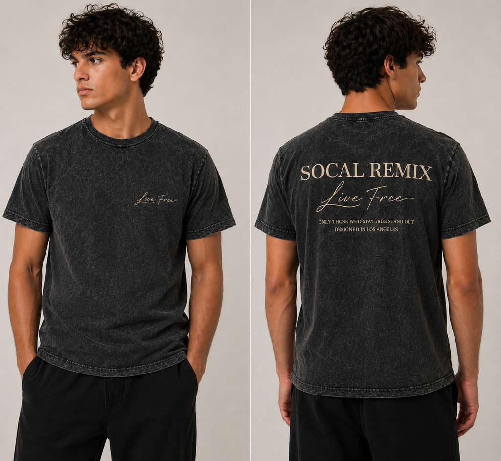 Live Free Mineral Wash Tee