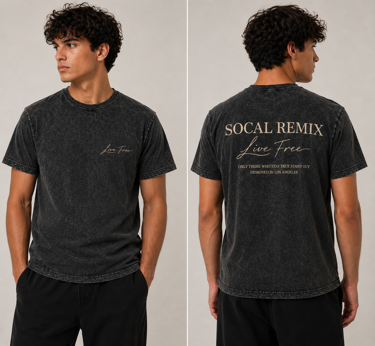 Live Free Mineral Wash Tee