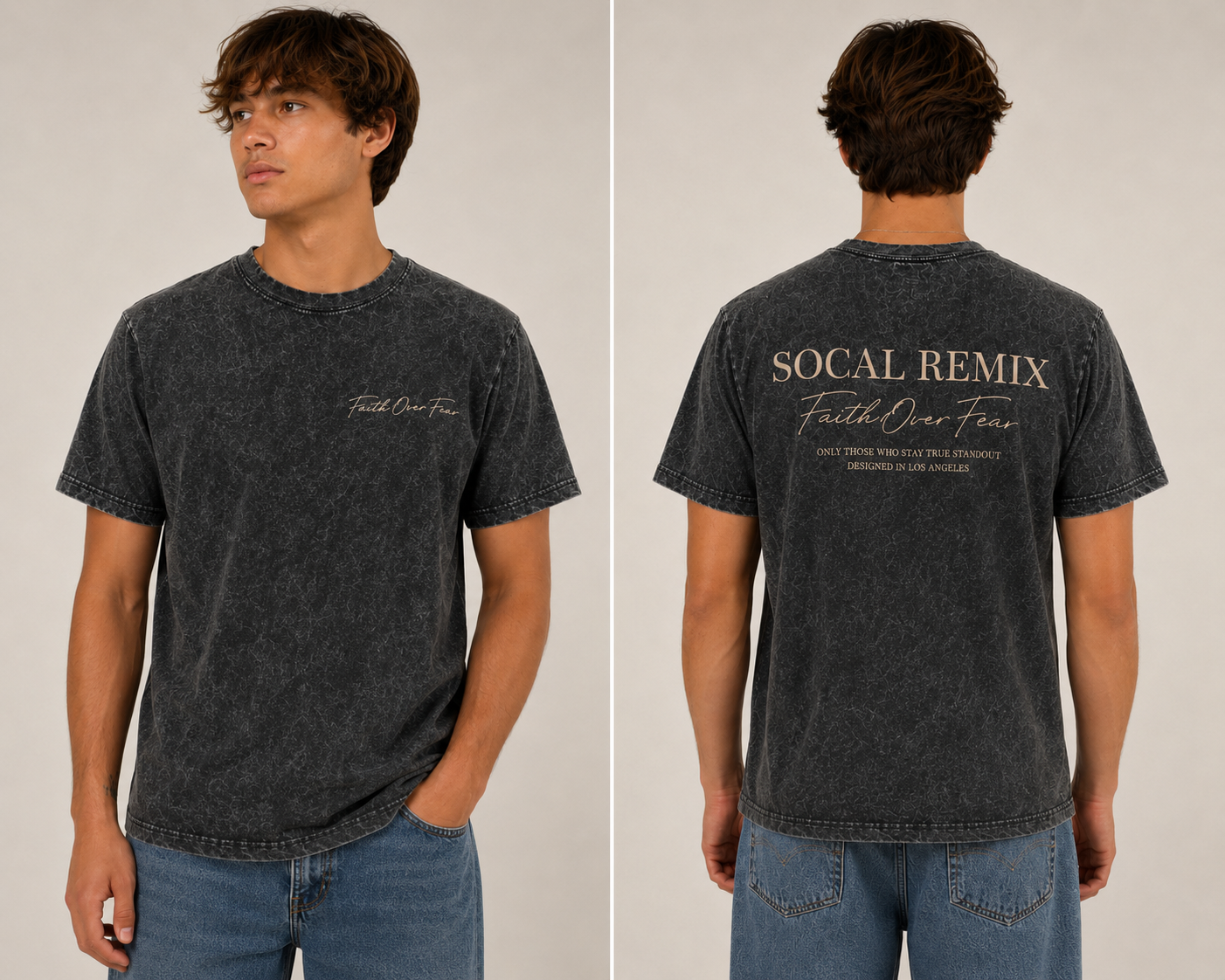 Faith Over Fear Mineral Wash Tee